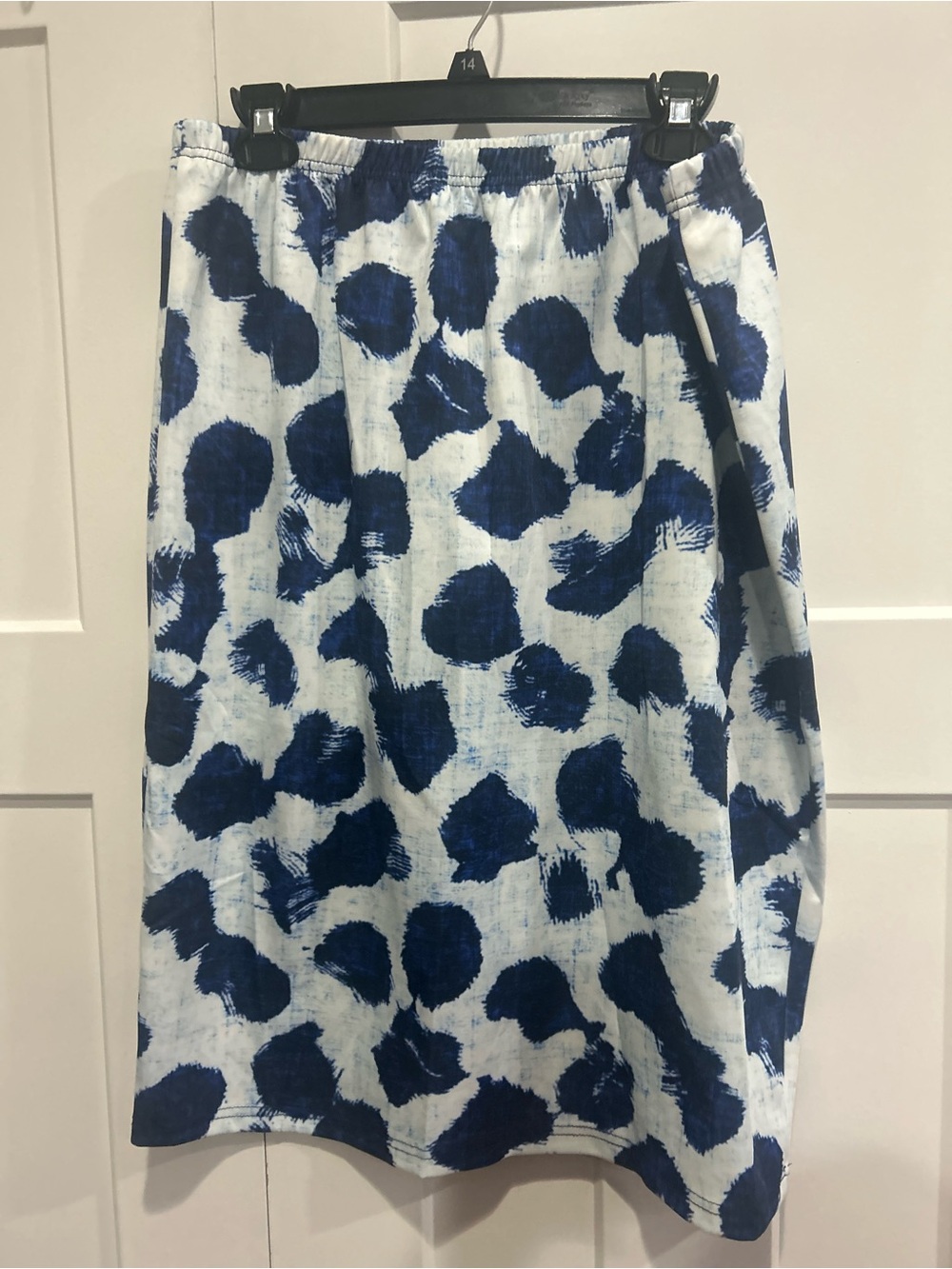 Nuggles Blue Brushstroke Print Midi Skirt - Women
